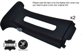RED STITCH 2X B PILLAR LEATHER COVERS FITS CHRYSLER 300C CRD TOURING 06-11