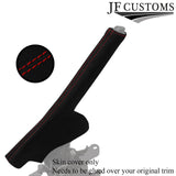 RED STITCH ITALIAN REAL SUEDE HANDBRAKE COVER FITS VAUXHALL OPEL CORSA F 19-22