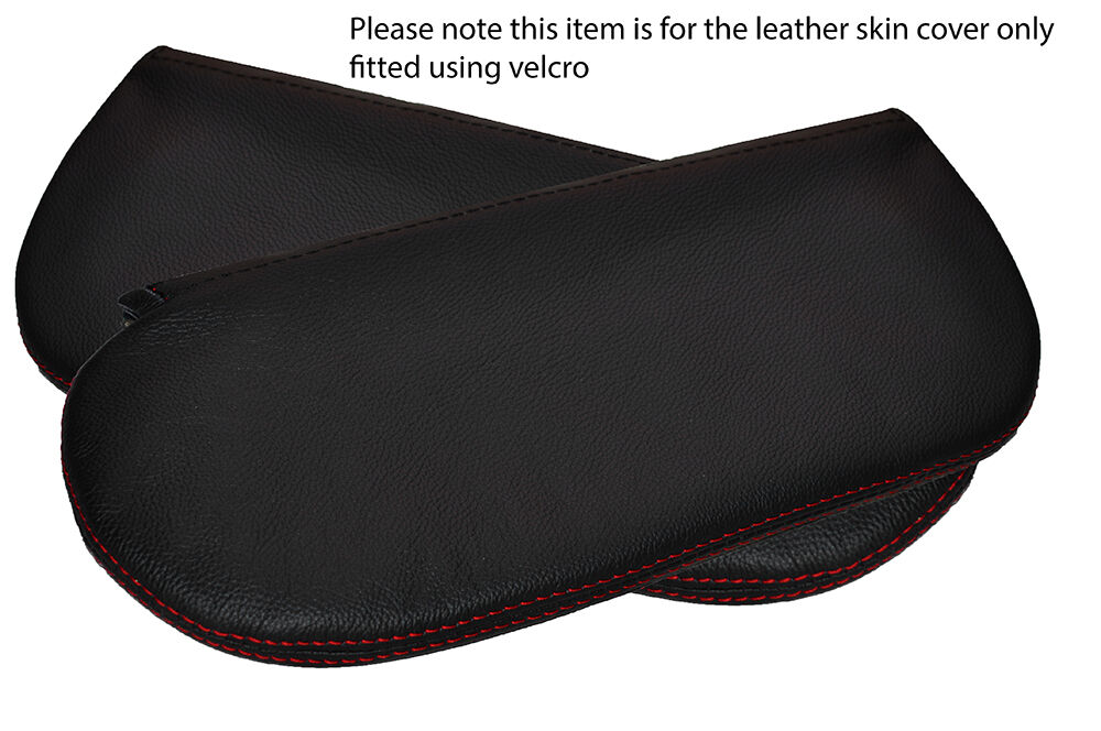 RED STITCH 2X SUN VISORS LEATHER SKIN COVERS FITS CORVETTE C3 1978-1982
