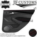 D RED STITCH 2X REAR DOOR TRIM+CAPPING COVERS FOR FORD FOCUS MK3 11-14 5DR JF1