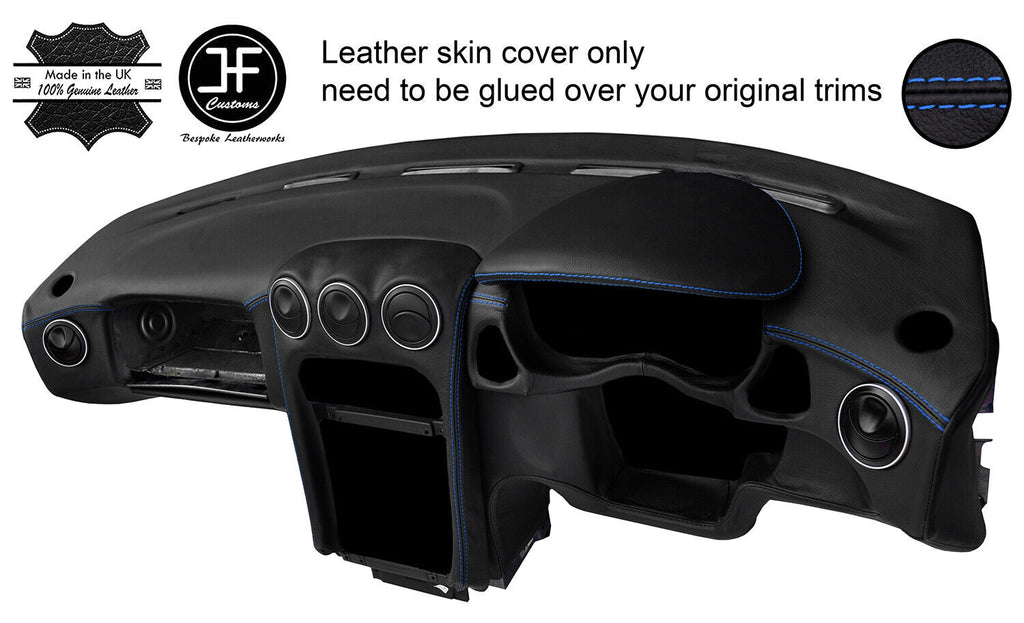 BLUE  STITCH DASH DASHBOARD REAL LEATHER COVER FITS ALFA ROMEO GTV 916 PHASE 2