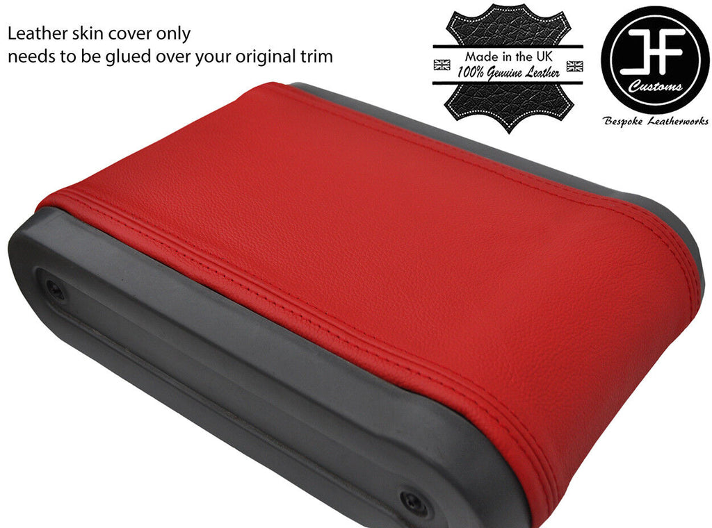 RED REAL LEATHER ARMREST LID COVER FITS JEEP WRANGLER 2007-10 CUSTOM NEW