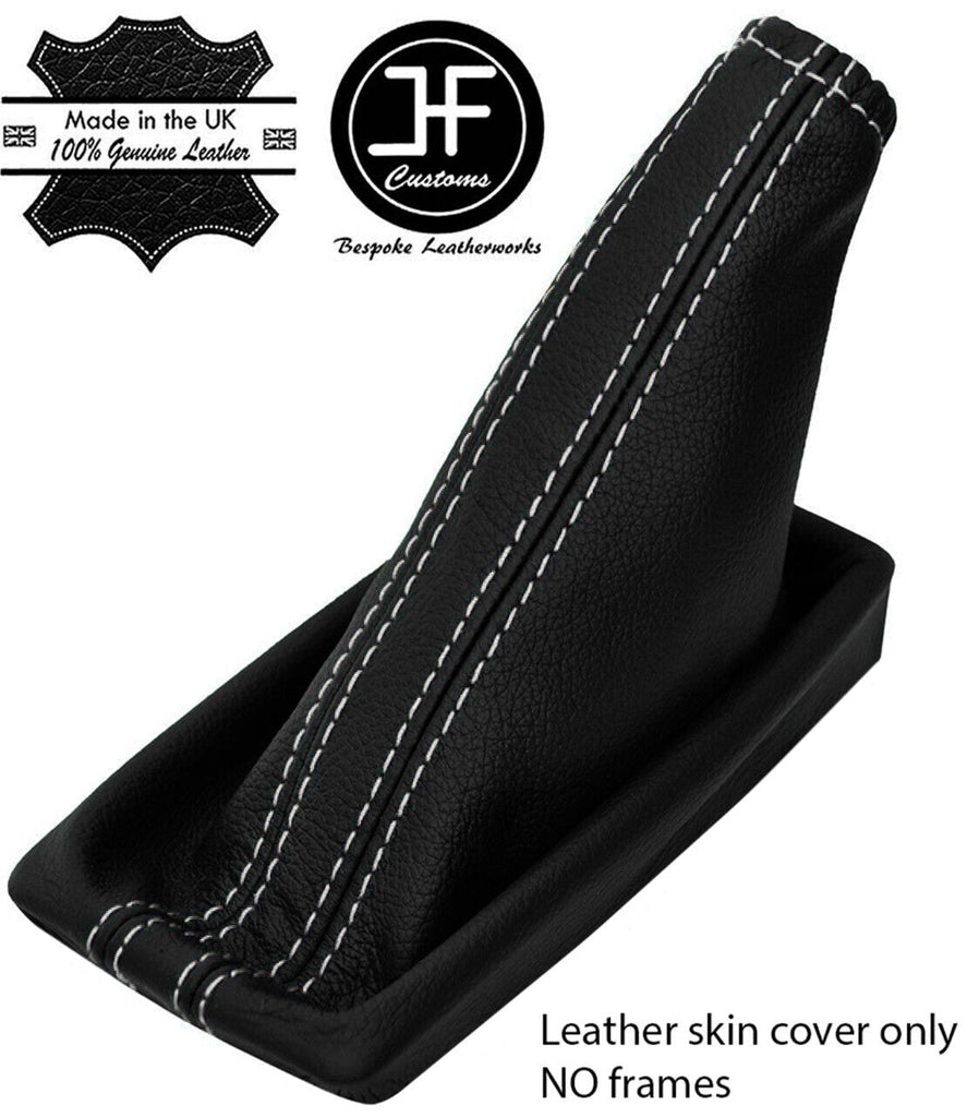 WHITE STITCH LEATHER HANDBRAKE GAITER FOR VAUXHALL OPEL TIGRA B TWINTOP 04-2009
