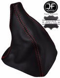 RED STITCHING REAL LEATHER MANUAL GEAR GAITER FITS FORD MUSTANG 1995-2004
