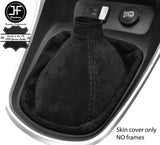 BLACK STITCHING SUEDE MANUAL GEAR GAITER FITS CHRYSLER DELTA 2011-2017