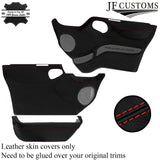 RED  STITCH 2X FRONT FULL DOOR CARD LEATHER COVERS FITS FORD TRANSIT MK7 06-14