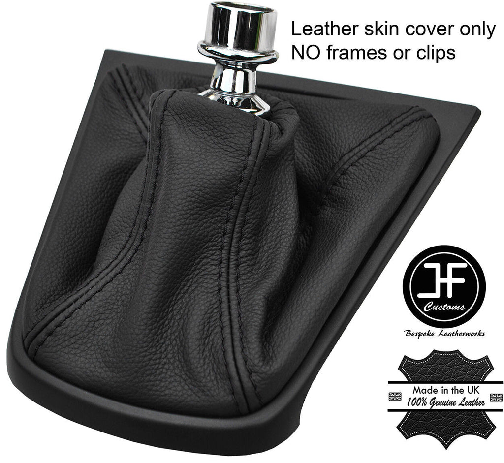 BLACK STITCH TOP GRAIN LEATHER MANUAL GEAR GAITER FITS JAGUAR X-TYPE 2001-2009