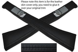 BLACK STITCH 2X B PILLAR LEATHER SKIN COVERS FITS MERCEDES W201 190 190E