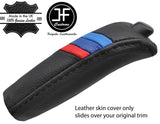 BLACK STITCH TRI STRIPE HANDBRAKE HANDLE LEATHER COVER FOR BMW E39 95-03