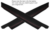 RED STITCH 2X DOOR ARMREST LEATHER COVERS FITS TOYOTA GT86 SUBARU BRZ 12-15
