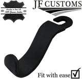 BLACK STITCH LEATHER PLASTIC CAR SEAT HEADREST HOOK HANGER FOR AUDI Q2 16-22