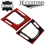 D RED LEATHER GEAR + SURROUND COVER+FRAMES FOR BMW E46 99-05 COUPE JF2