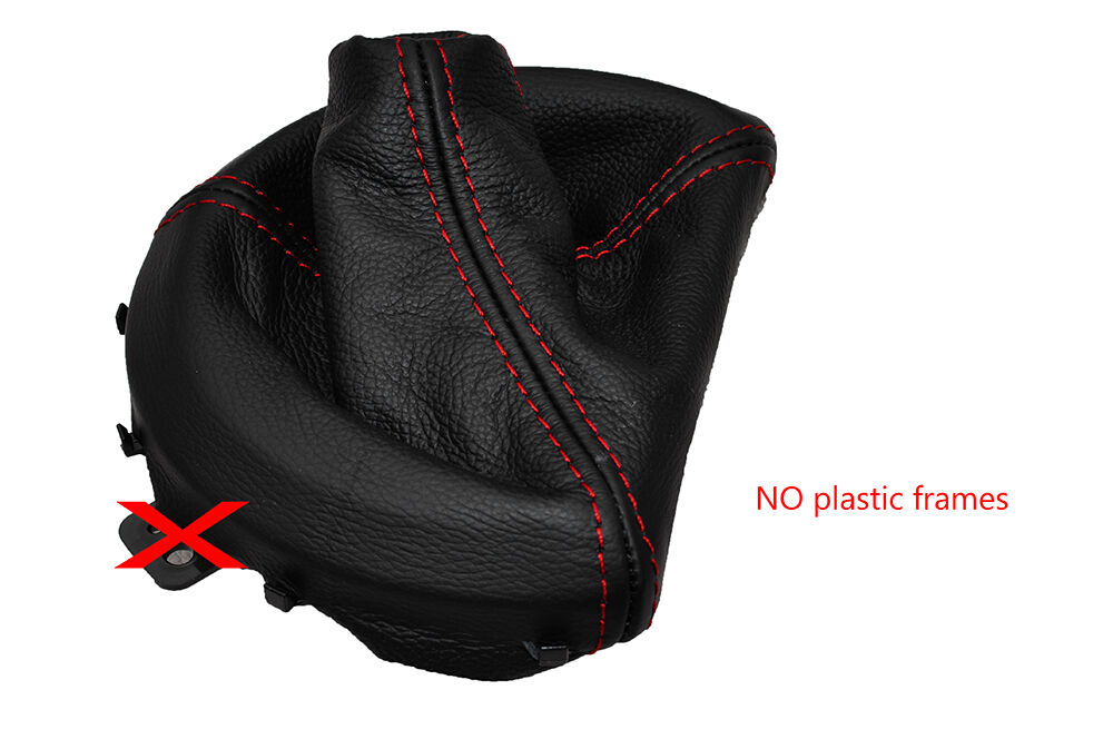 RED STITCHING AUTO AUTOMATIC LEATHER GEAR GAITER FITS TOYOTA GT86 2012-2015