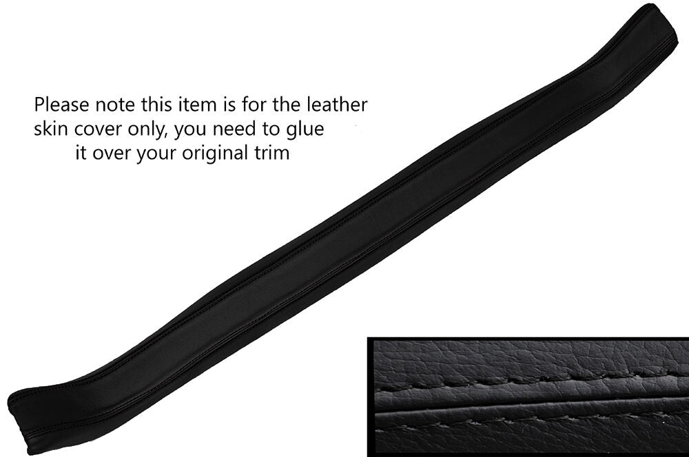 BLACK STITCH ROLL OVER BAR TRIM LEATHER COVER FITS VW GOLF MK1 JETTA CABRIO