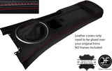 RED STITCH CONSOLE & GAITER LEATHER COVERS FITS MAZDA MX5 MK3 05-08 STYLE 2
