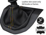 YELLOW STITCH TOP GRAIN LEATHER MANUAL GEAR GAITER FITS VW T6 TRANSPORTER 16-19