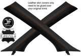 ORANGESTITCH 2X A POST PILLAR LEATHER COVERS FITS BMW 5 SERIES E39 1995-2003