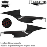 FITS CHEVROLET CAMARO 16-20 DARK RED STITCH LEATHER 2X C PILLAR COVERS