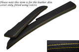 YELLOW STITCH FITS LOTUS ELISE EXIGE S2 2001-2006 2X SUN VISORS LEATHER COVERS