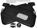 BLACK STICH 2X SUN VISORS LEATHER COVERS FITS HONDA CIVIC EK3 EK4 EK9 EJ9 96-00