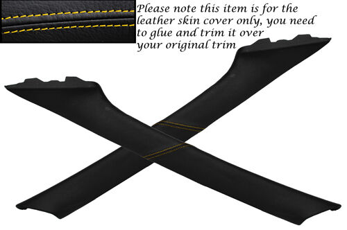 YELLOW STITCHING FITS FORD TRANSIT MK7 2006-2013 2X WINDSCREEN PILLAR COVERS