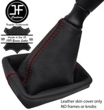 RED STITCH TOP GRAIN LEATHER GEAR GAITER FOR PEUGEOT 206 & 206 CC 1998-2012