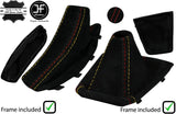 RED STITCH GERMAN STITCH SUEDE MANUAL GAITER SET + FRAME FOR BMW X3 E83 03-10