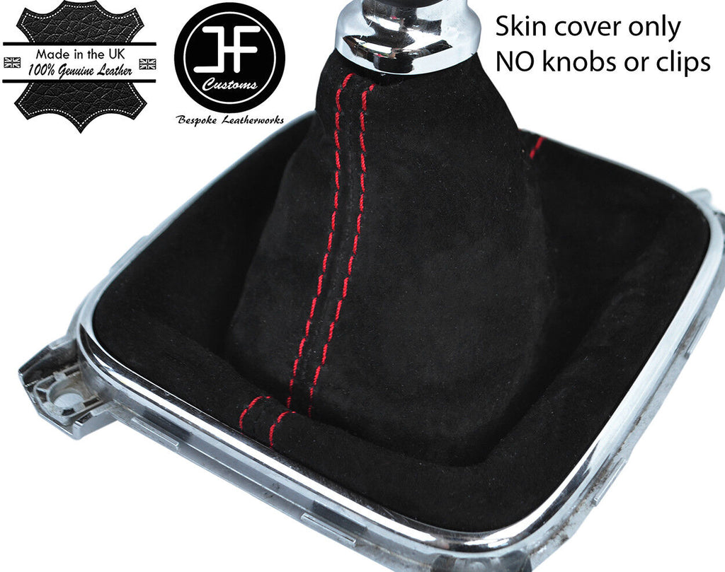 RED STITCHING REAL SUEDE GEAR GAITER FOR KIA CEE'D CEED 2013-2018 CUSTOM NEW