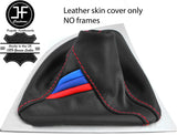 RED STITCHING TRI STRIPES LEATHER GEAR GAITER FOR BMW 1 SERIES E81 E82 E87 E88