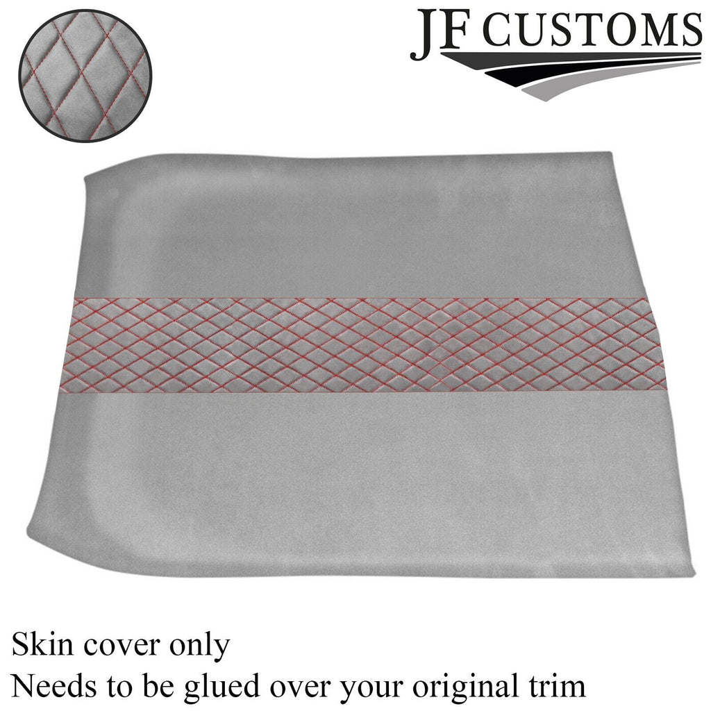DSG2 RED STITCH L GREY LUXE SUEDE HEADLINER COVER FOR ROVER 25 MG ZR 99-05