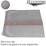 DSG2 RED STITCH L GREY LUXE SUEDE HEADLINER COVER FOR ROVER 25 MG ZR 99-05