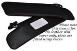 RED STITCHING FITS MAZDA MX5 MK2 & 2.5 MIATA 98-05 2X SUN VISORS LEATHER COVERS