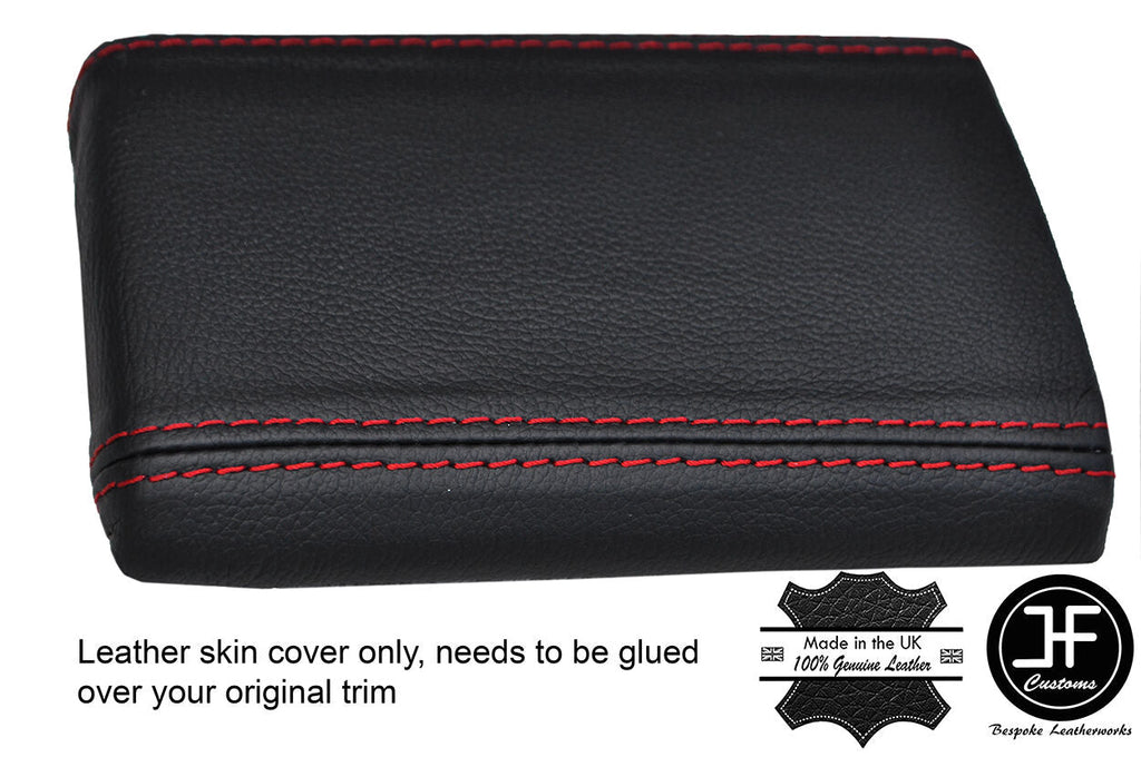 RED STITCHING REAL LEATHER ARMREST COVER FITS SUBARU IMPREZA WRX STI 01-04