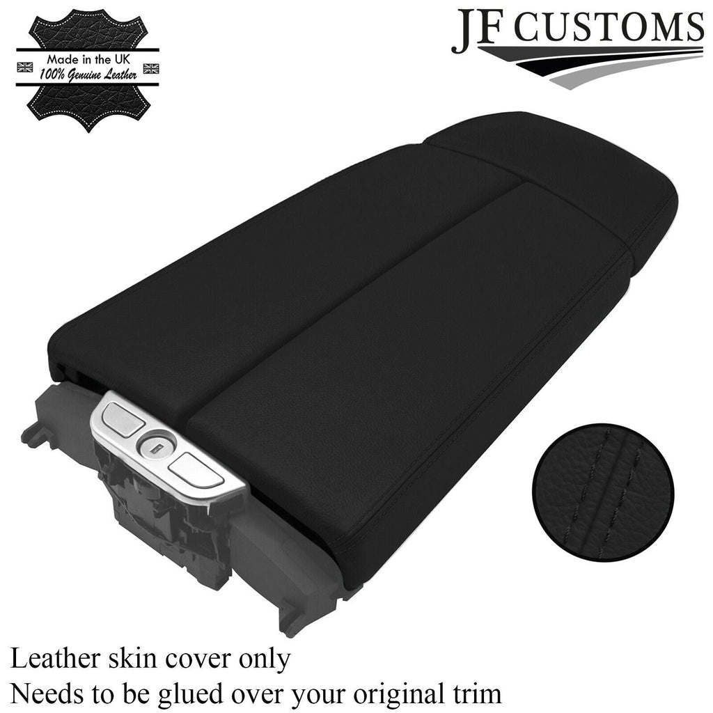 FOR BMW 6 SERIES F12 F13 F06 11-18 BLACK STITCH ITALIAN LEATHER ARMREST COVERS