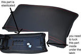 red stitch FITS MERCEDES CLK 96-02 BLACK LEATHER ARMREST COVER CUSTOM NEW