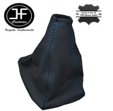 BLUE STITCH GREY LEATHER MANUAL GEAR STICK GAITER FITS OPEL VAUXHALL CORSA C