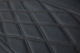 BLACK DIAMOND STITCHING 2X REAR DOOR CARD LEATHER COVERS FITS BMW E30 SALOON