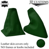 RACING GREEN LEATHER GEAR AND HANDBRAKE GAITER SET FOR MG MGF MK1 1995-2000