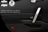 BLACK STITCH 2X DOOR CARD TRIM LEATHER COVERS FITS 350Z Z33 2007-2009 FACELIFT