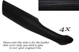 BLACK STITCH 4X DOOR HANDLE ARMREST LEATHER COVERS FITS RANGE ROVER P38 94-02