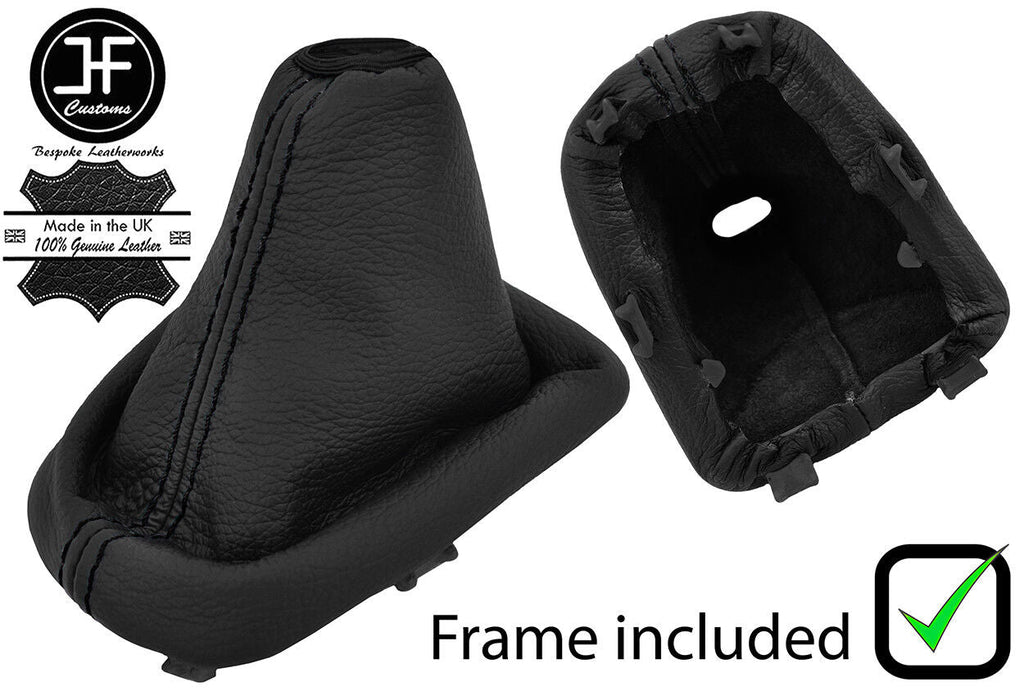 BLACK STITCH LEATHER 6 SPEED GEAR GAITER+PLASTIC FRAME FOR CITROEN DS3 11-15