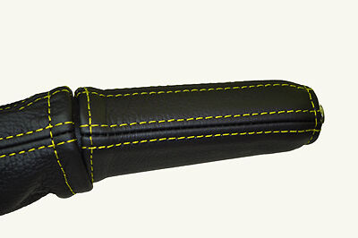 yellow stitch FITS MG ZR ROVER 25 2004-2006 LEATHER HANDBRAKE HANDLE COVER ONLY