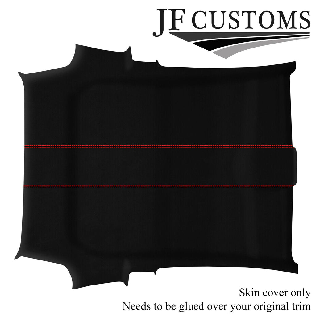 RED STITCH SUEDE HEADLINER ROOF COVER FOR FIAT 500 & ABARTH 07-15 3DR CUSTOM NEW