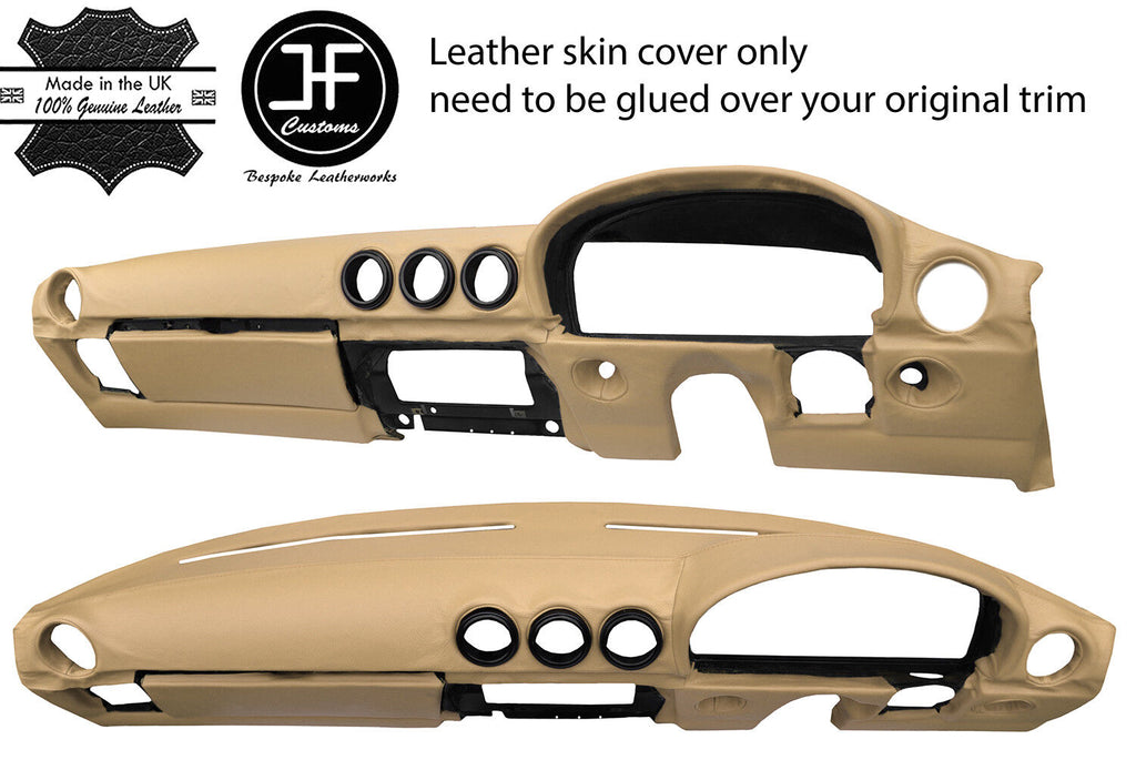 TAN DASH DASHBOARD REAL LEATHER COVER FITS MERCEDES SL C107 R107 1971-1989