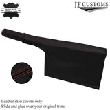 D RED STITCH LEATHER HANDBRAKE + HANDLE COVERS FOR VAUXHALL VIVARO 2019-2022