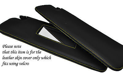 YELLOW STITCH 2X SUN VISORS SKIN COVERS FITS MERCEDES G CLASS W460 W461