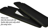 YELLOW STITCH 2X SUN VISORS SKIN COVERS FITS MERCEDES G CLASS W460 W461