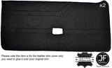 BLACK STITCH 2X FULL DOOR CARD LEATHER COVER FITS ALFA ROMEO ALFETTA GTV
