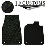 GREEN DIAMOND STITCH VINYL 4XTAILORED FLOOR CARPET FOR PORSCHE TAYCAN 19-21 JF1