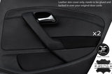 BLACK STITCH 2X REAR DOOR CARD TRIM LEATHER COVERS FOR VW POLO MK8 09-16 5 DOOR
